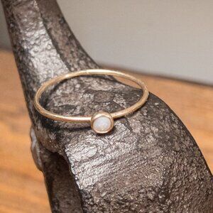 OPAL RING - 14K GOLD, SIZE 6.5